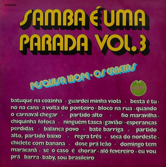 Os Caretas - Samba É Uma Parada Vol. 3 (LP)