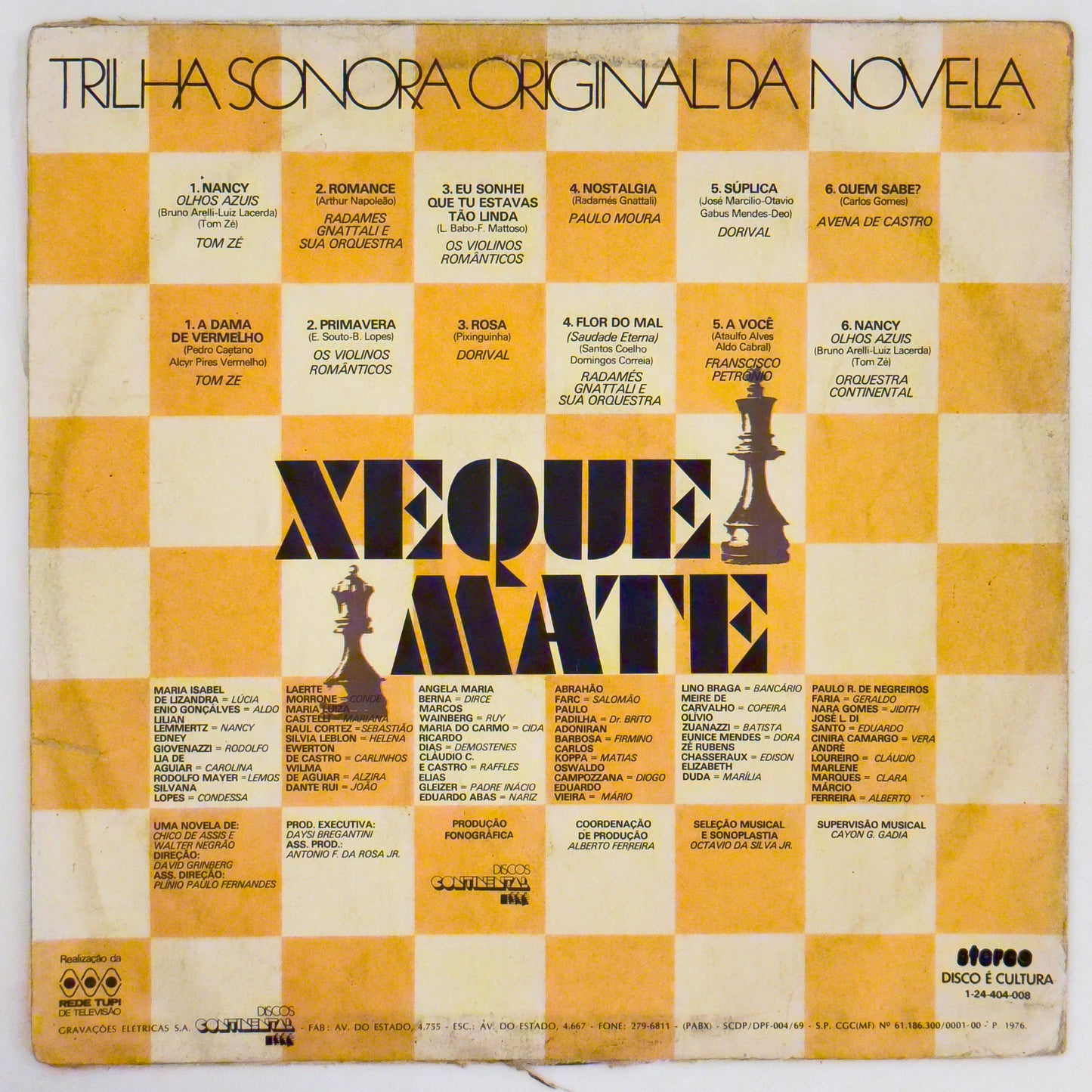 Xeque Mate (Trilha Sonora Original Da Novela)  (LP)