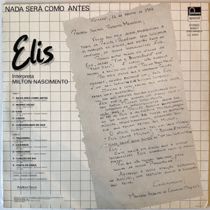 Elis Regina - Nada Será Como Antes (Elis Interpreta Milton Nascimento) (LP)