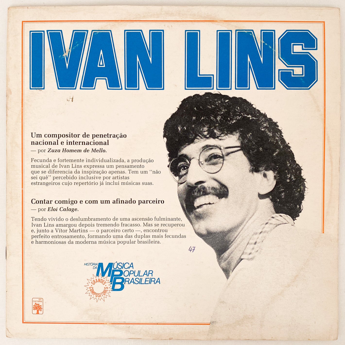 História Da Música Popular Brasileira - Ivan Lins (LP)