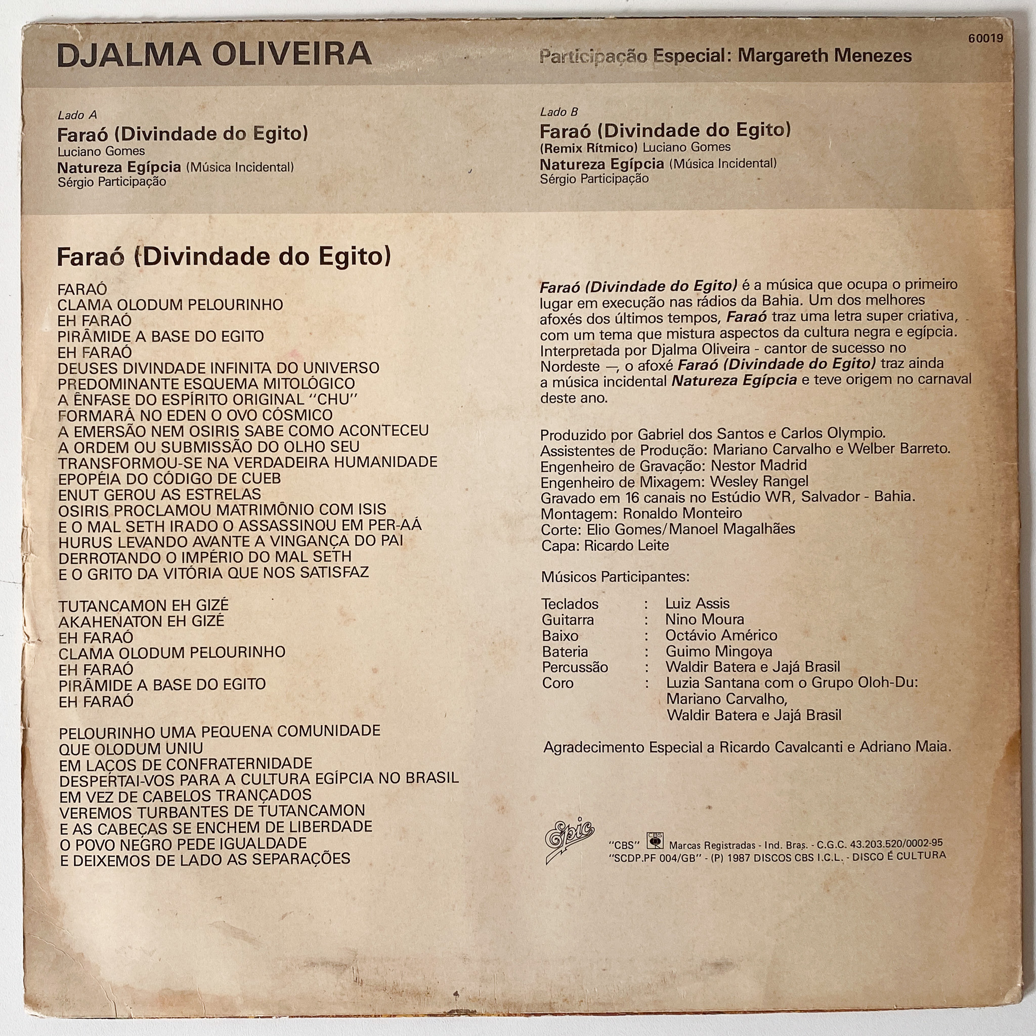 Djalma Oliveira e Margareth Menezes — Faraó - Imagem 2