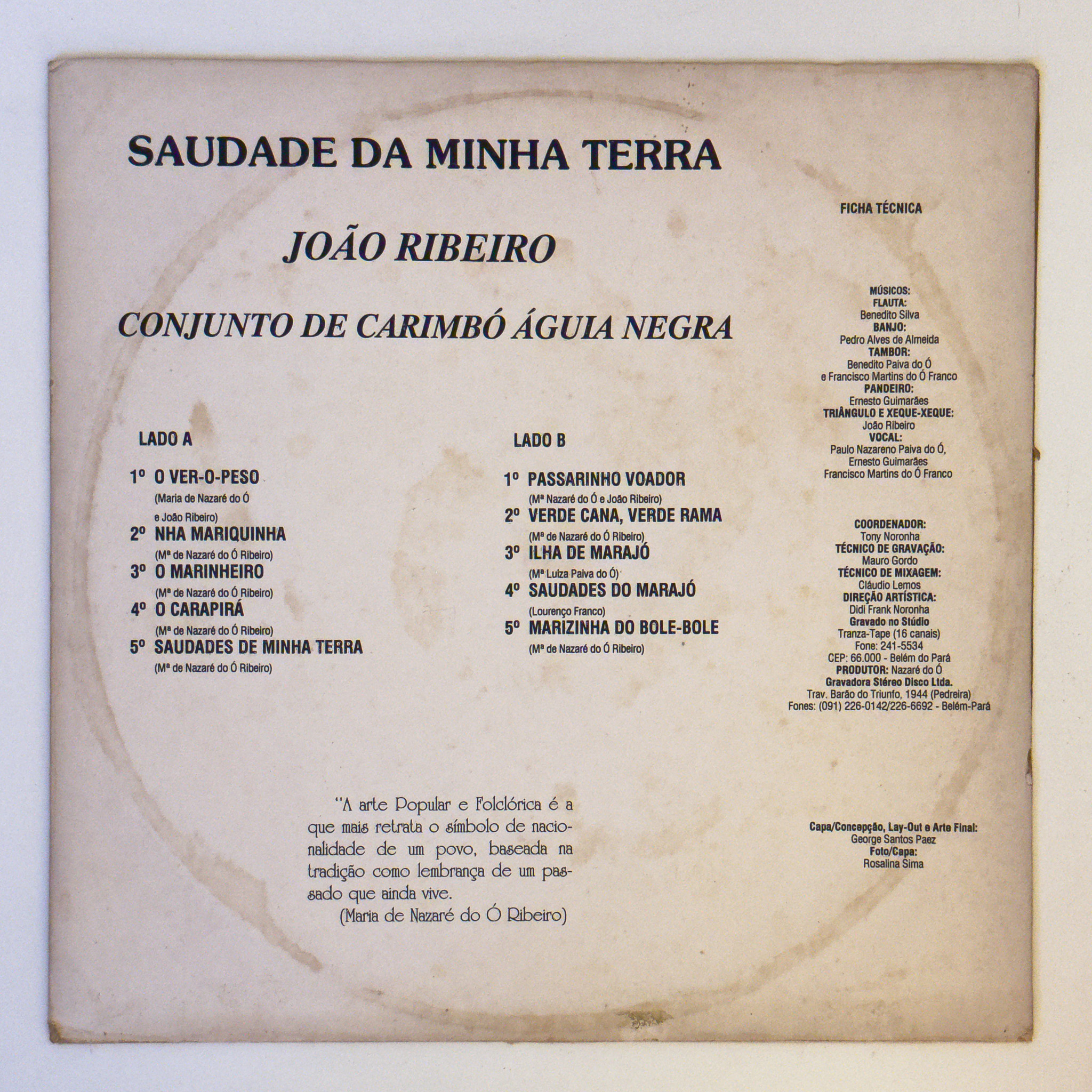 Conjunto De Carimbó Águia Negra — Saudade Da Minha Terra - Imagem 2