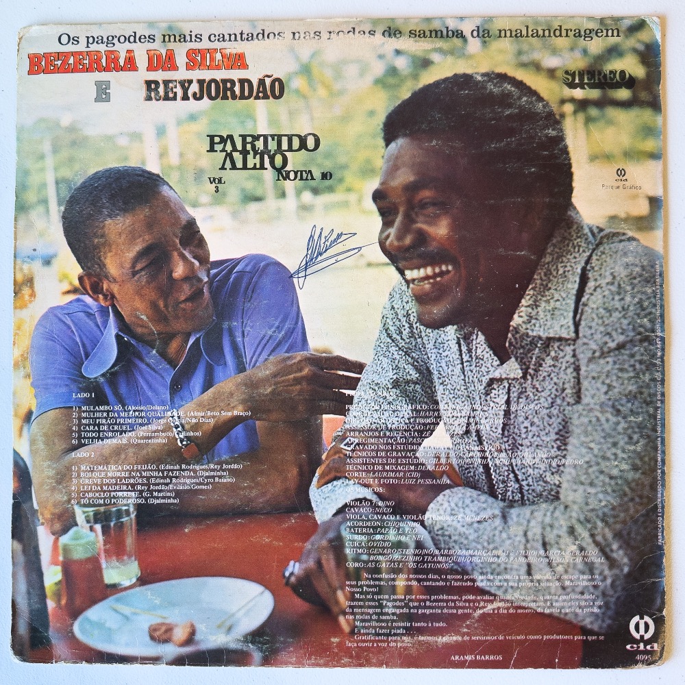Bezerra Da Silva e Rey Jordão — Partido Alto Nota 10 Vol. 3 - Imagem 2