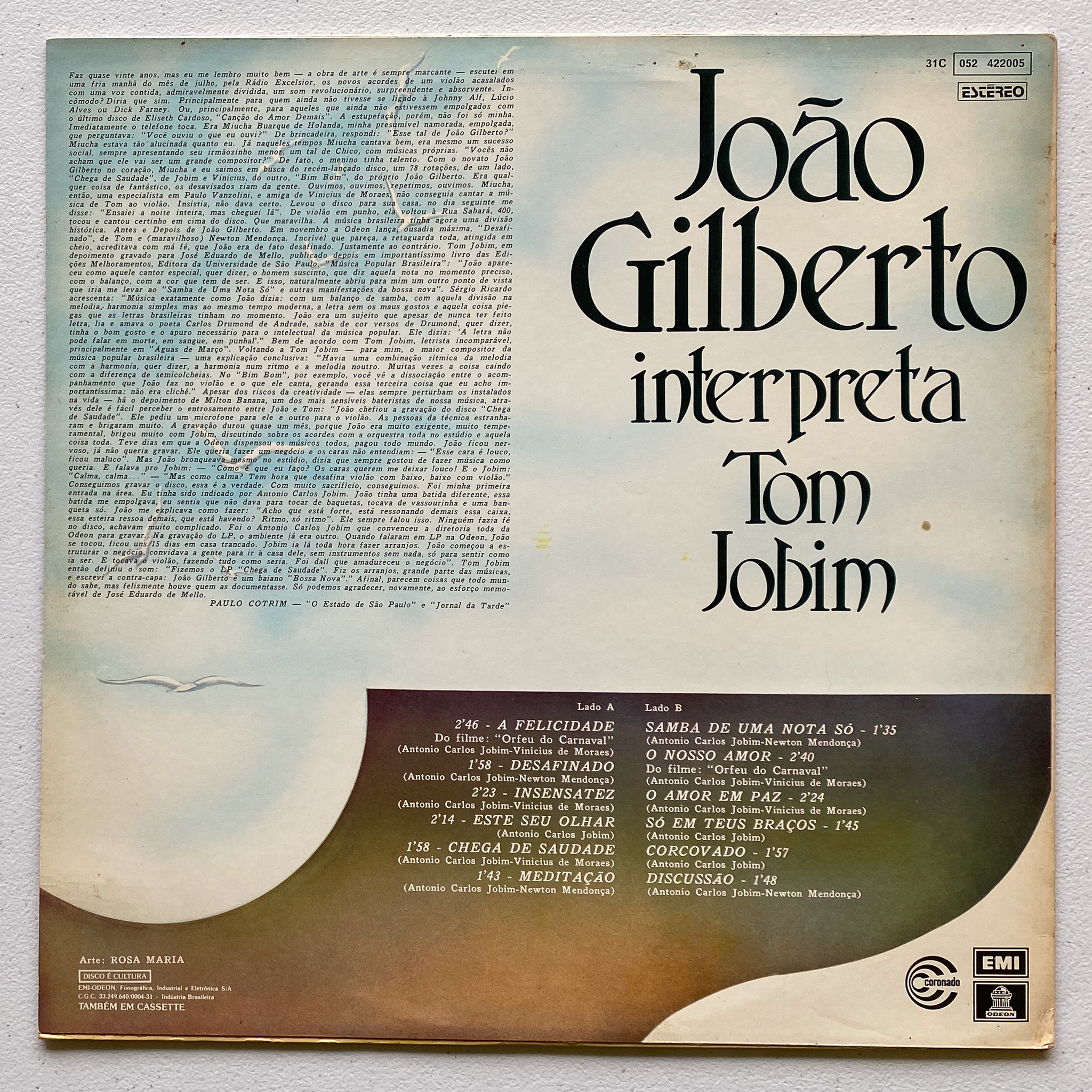 João Gilberto — João Gilberto Interpreta Tom Jobim - Imagem 2