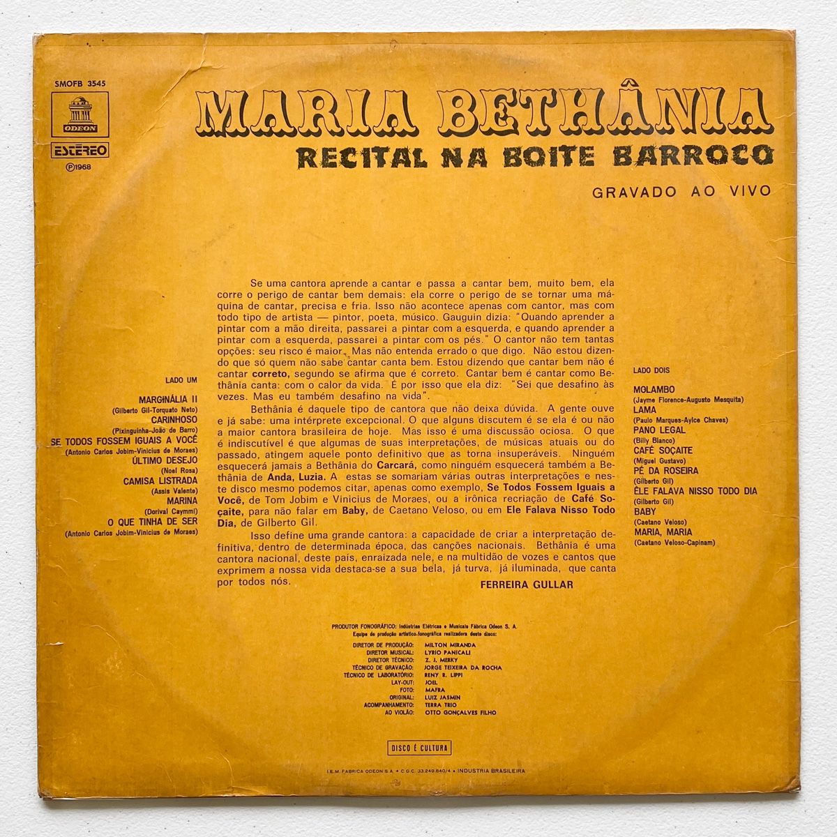 Maria Bethânia — Recital Na Boite Barroco - Imagem 2