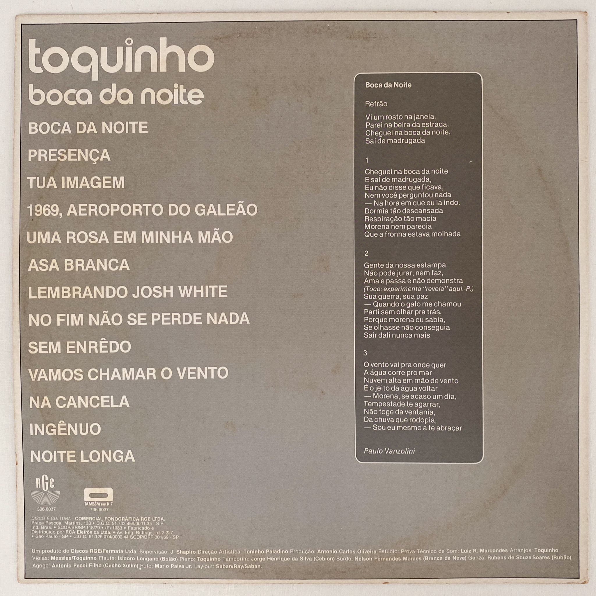 Toquinho — Boca Da Noite - Imagem 2
