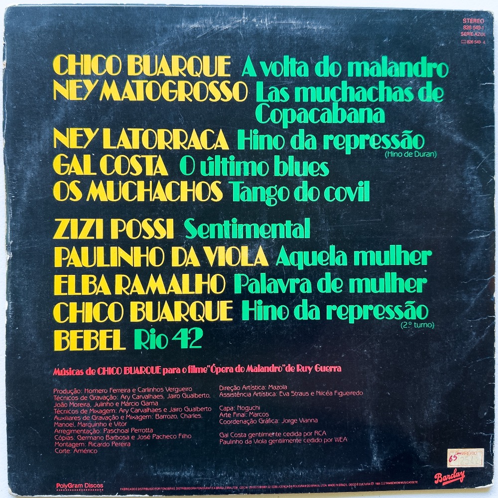 Various — Chico Buarque Apresenta Malandro - Imagem 2