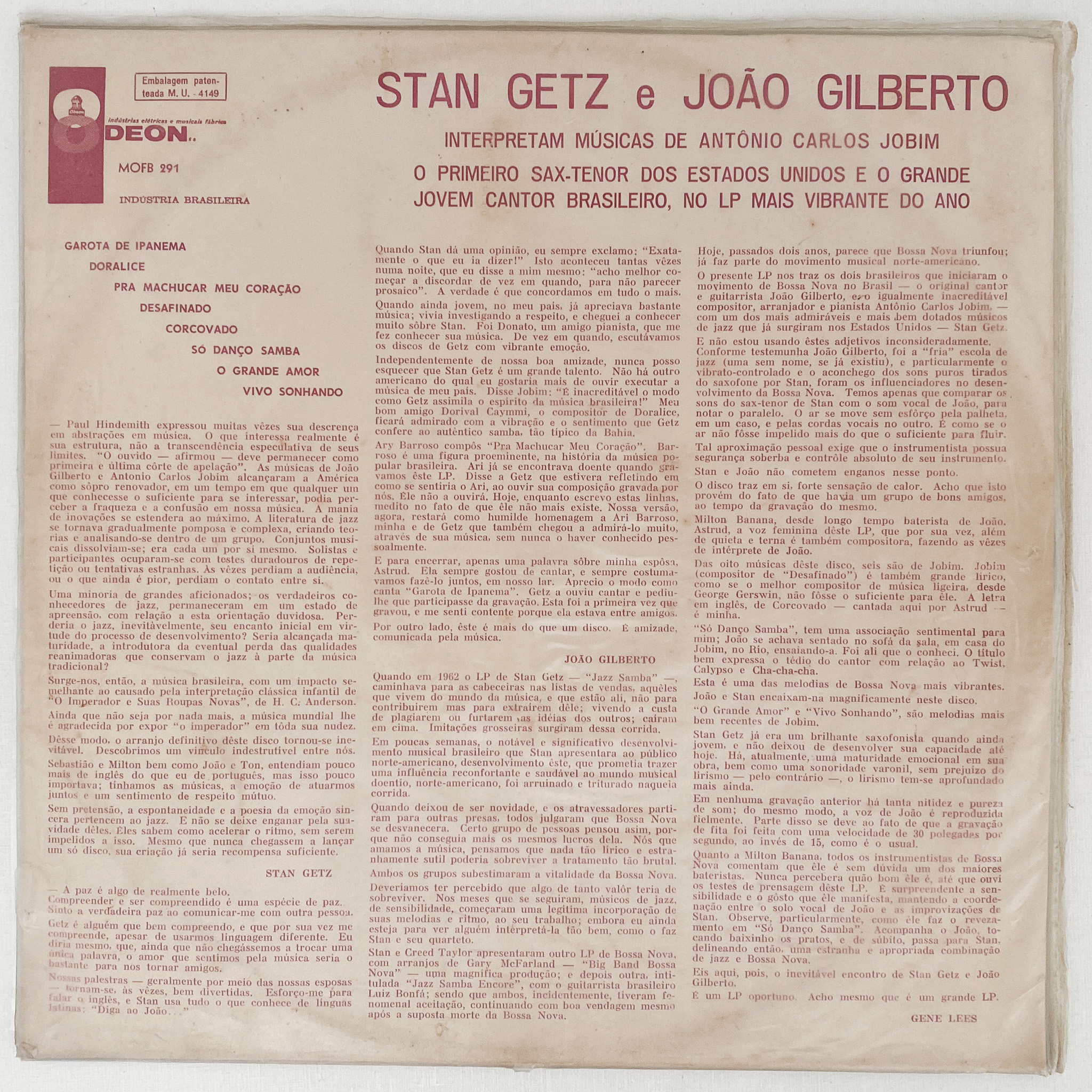 Stan Getz,João Gilberto e Antonio Carlos Jobim — Getz / Gilberto - Imagem 2