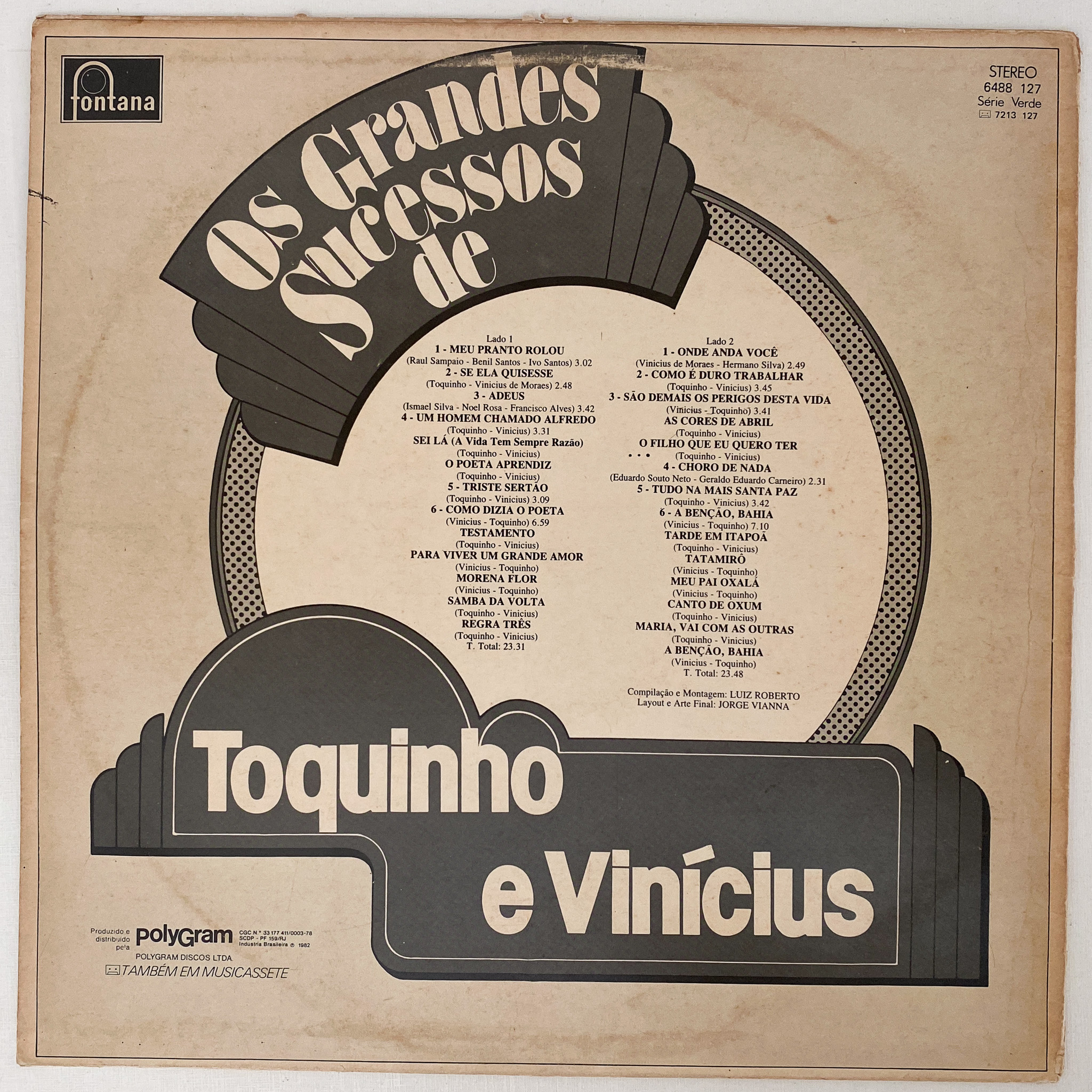Toquinho & Vinicius — Os Grandes Sucessos De Toquinho E Vinicius - Imagem 2