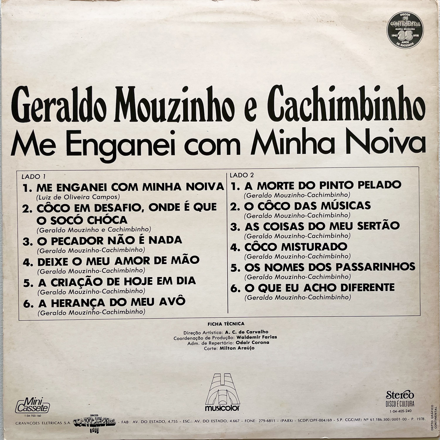 Geraldo Mouzinho E Cachimbinho — Me Enganei Com Minha Noiva - Imagem 2