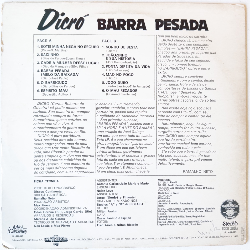 Dicró — Barra Pesada - Imagem 2