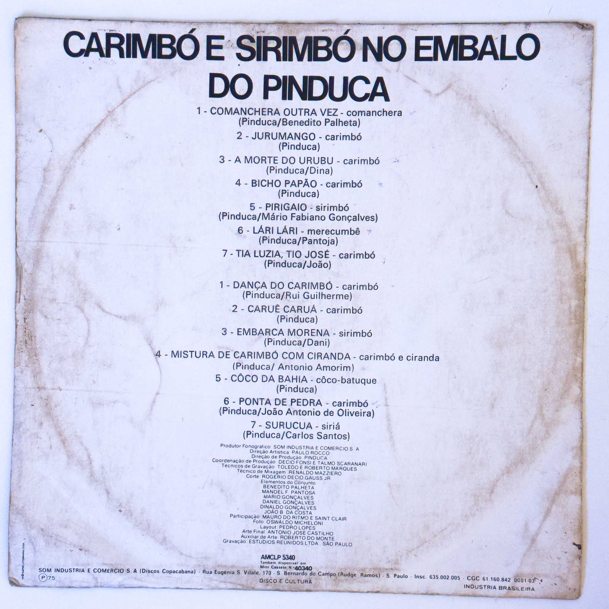Pinduca — Carimbó E Sirimbó No Embalo Do Pinduca - Vol. 4 - Imagem 2