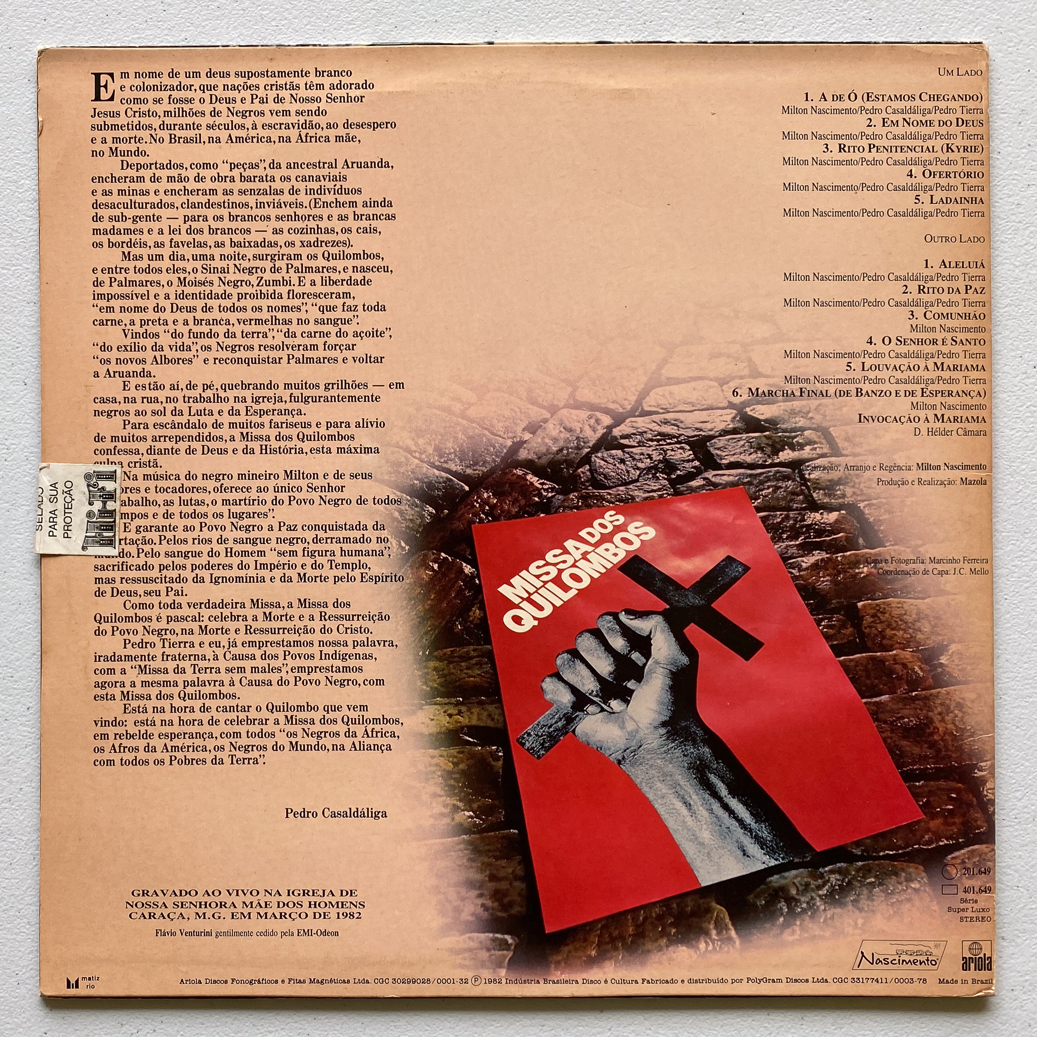 Milton Nascimento,Pedro Casaldáliga e Pedro Tierra — Missa Dos Quilombos - Imagem 2